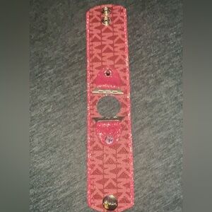 NEW Upcycled MK Michael Kors raspberry cuff Apple watch band
